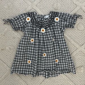 Zara Plaid Sunflower Dress 12-18m